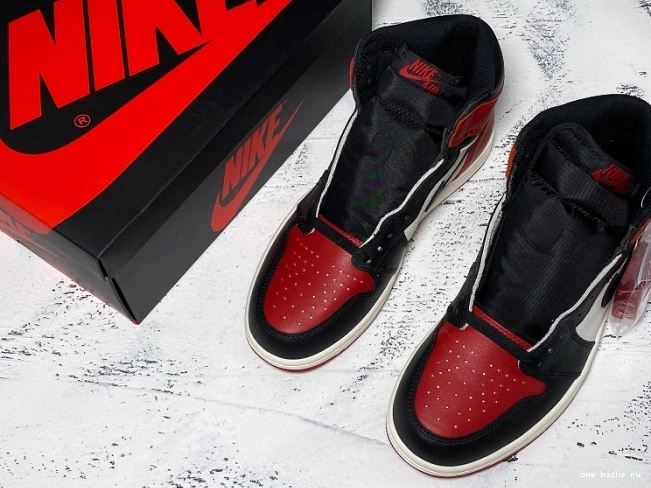 Rep Onekick High Air 1 Retro Toe OG 555088-610 Bred Jordan 0709